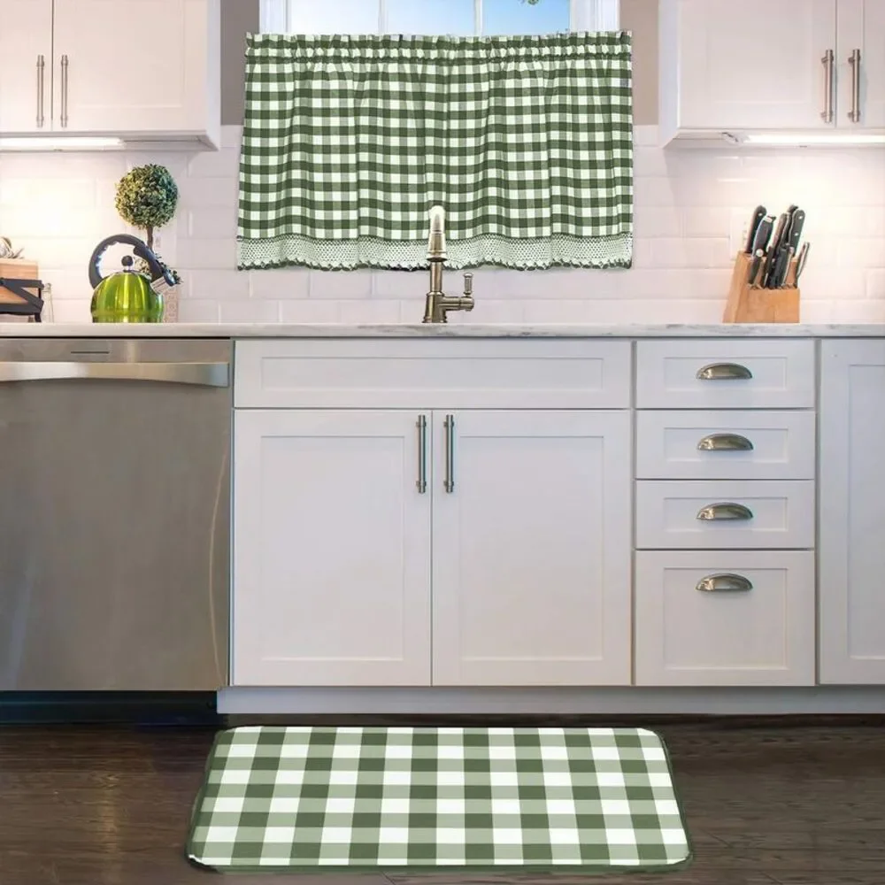 Woven Trends Designer Home Modern Kitchen Curtain Panels, 24L x 29W Inches